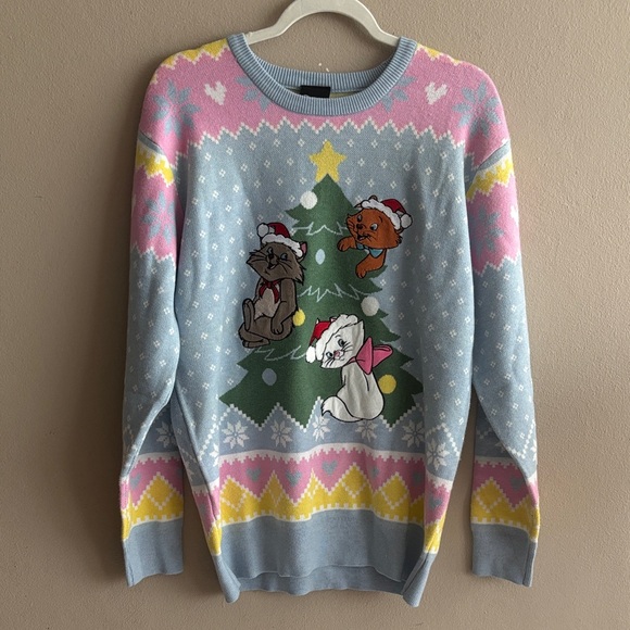 Disney Aristocats Kittens Tree Holiday Christmas Sweater - Boxlunch Exclusive - Picture 1 of 8